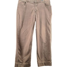 Kim Rogers Womens Pants Brown Size 18 Average Cotton Blend Stretch Button Zip - £9.94 GBP