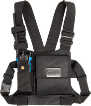 Radio Chest Harness with Reflective Strips Shoulder Holster Radio Vest H... - $33.65