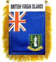 British Virgin Islands Mini Banner Flag Car &amp; Home Window Mirror Hanging 2 Sided - $13.99