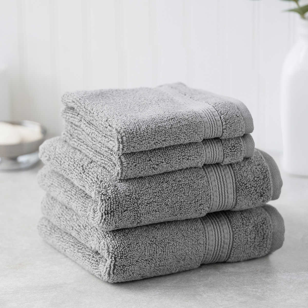 Charisma Soft  Hygro Cotton Four piece Bath Towel Set Color Gray
