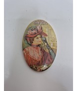 VINTAGE 2 3/4&quot; HIGH 1973 DRINK COCA COLA RED HAT LADY PURSE MAKEUP MIRROR - $232.05 MXN