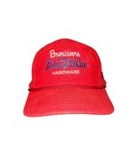 Vintage 80s True Value Red Corduroy Snapback Trucker Hat Genuine Crowd Cap  - $450.01 MXN