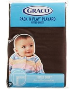 Graco Pack ‘N Play Playard Fitted Sheet, Chocolate Brown, Baby, 39&quot; X 27... - £13.32 GBP