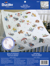 Bucilla Stamped Cross Stitch Baby Quilt Top 34&quot;X43&quot;-Alphabet Dreams - £23.12 GBP