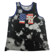 MTV Men&#39;s Tank Top Distressed Patriotic Logo Medium Sleeveless Graphic T... - £11.39 GBP