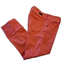 Kut From The Kloth Cameron Straight Leg Jeans Womens 6 Coral Cuffed Crop... - $26.44