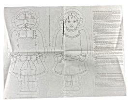 FC&amp;A Iron On Transfer Pattern Victorian Girl Doll With Cut in Pattern - £6.96 GBP