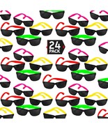 24 Pack 80&#39;s Neon Party Sunglasses Fun Gift Party Favors Party Toys Good... - £26.43 GBP