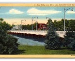 New Silver Lake Bridge Rehoboth Beach Delaware DE Linen Postcard Z1 - £2.32 GBP