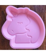 Your Zone ~ 4-Piece Set ~ Kids Dinnerware ~ Pink Plastic ~ 7.25&quot; Unicorn... - £17.67 GBP