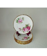 Royal Albert AMERICAN BEAUTY Pink Roses Bread Plates ~ Set of 8 - $39.59