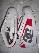MEN&#39;S GUYS DC SHOES NET WHITE/RED/GRAY SKATEBOARDING SHOES SNEAKERS NEW $75 - $59.99