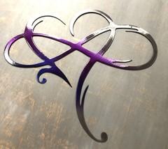 Infinity Heart - Metal Wall Art - Purple Tinged 21 1/2&quot; x 24 1/4&quot; - £51.62 GBP