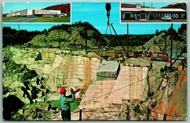 Rock of Ages Granite Quarry Multiview Inset Barre Vermont VT Chrome Postcard H6 - £2.29 GBP