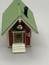 Ornament Hallmark Little Red Schoolhouse Lighted Ornament 1985 QLX7112 - £8.18 GBP