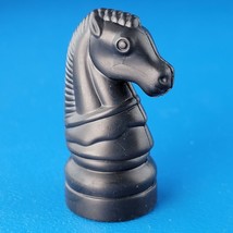 No Stress Chess Black Knight Staunton Replacement Game Piece 2010 Hollow Plastic - $2.51