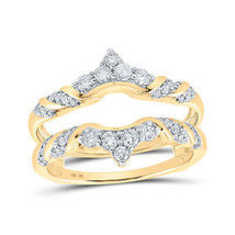 10kt Yellow Gold Womens Diamond Wrap Enhancer Wedding Band 1/2 Cttw - £840.87 GBP