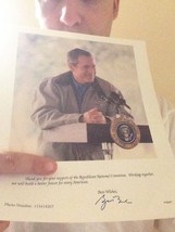 GENUINE AUTOGRAPHED PICTURE OF GEORGE BUSH - $500.00