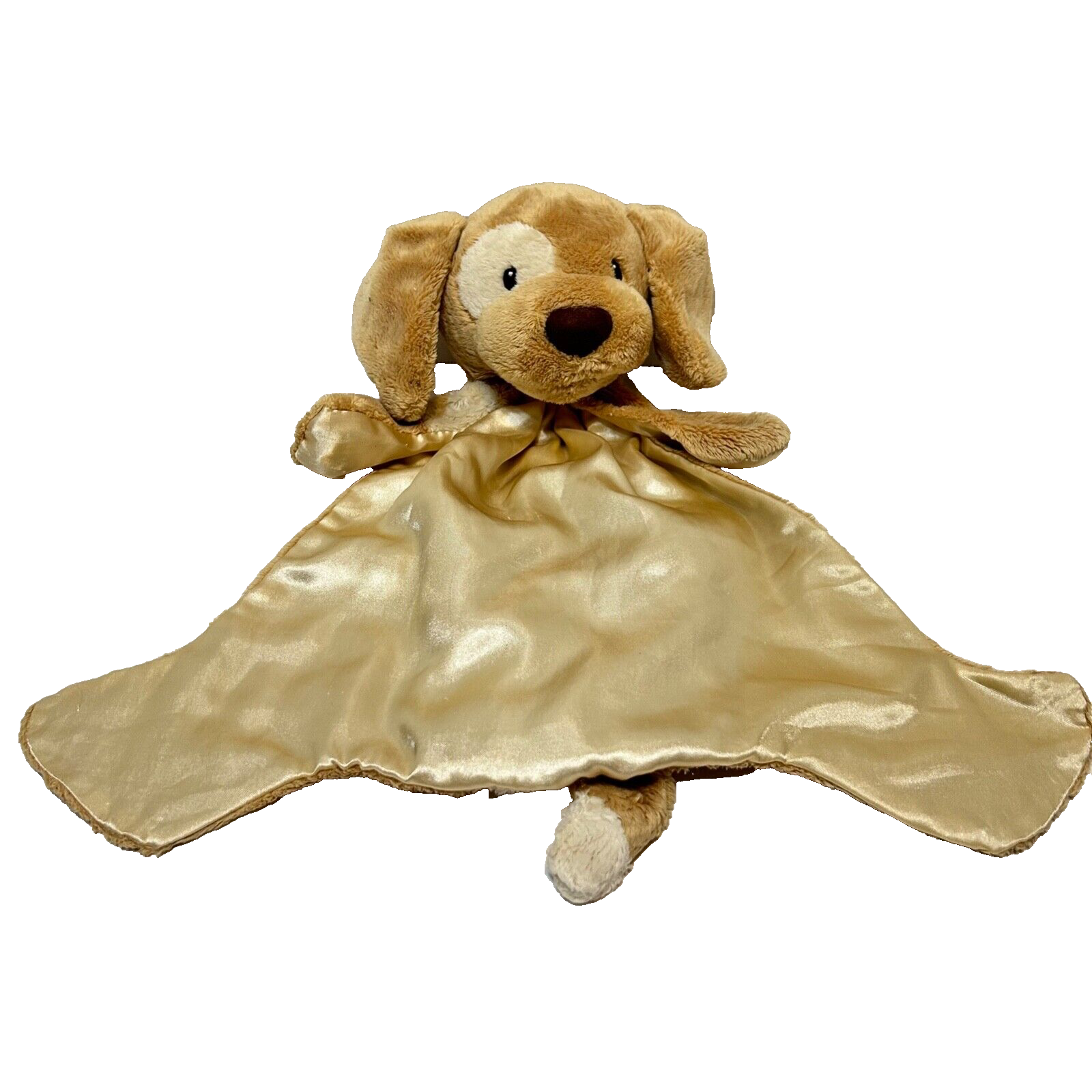 Gund Spunky Huggybuddy Brown Plush Dog Security Blanket Lovey Stuffed Animal - $11.55