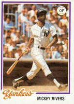 1978 Topps Burger King Yankees Mickey Rivers 20 - $1.75