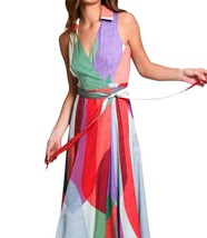 Hutch wrap midi dress in Multi Leaves - £147.88 GBP