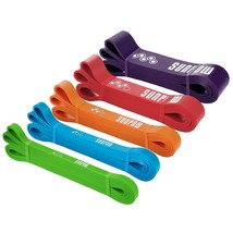 Pull Up Assistance Bands - Set Of 5 Resistance Heavy Duty Workout Exerci... - £44.81 GBP