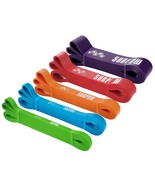 Pull Up Assistance Bands - Set Of 5 Resistance Heavy Duty Workout Exerci... - £44.71 GBP
