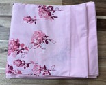 Sears Twilight Flower Pink All Combed Cotton Twin Flat Sheet New Without... - $22.79