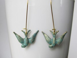 Bird Earrings Bird Jewelry Swallow Earrings Dainty Jewelry Everyday Jewelry Spar - £12.78 GBP