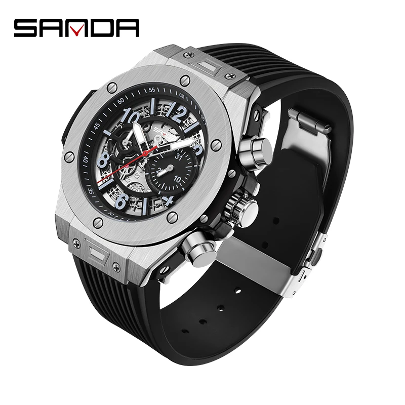 SANDA 2023 New Hot Selling Fully Automatic Mechanical  out Watch Fashion Trend B - £113.51 GBP