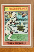 1976 Topps Football Card Terry Metcalf #5 St Louis Cardinals 1975 Record Breaker - £3.94 GBP