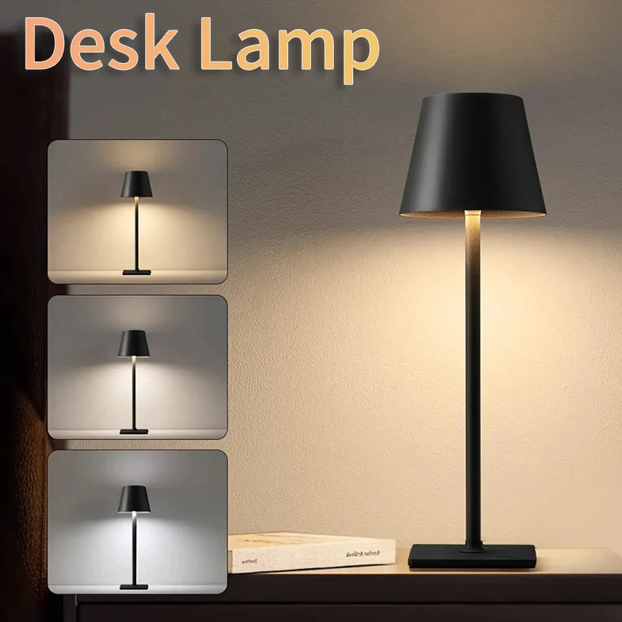 USB Rechargeable LED Desk Lamp Bar Restaurant Ambiance Table Lamp Study Office - £10.71 GBP+