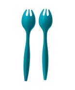 Tupperware Allegra Salad Tongs Serving Set 12” Forks Set of 2 Green - $19.59