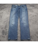 Levis Pants Womens 8 Blue Straight Mid Rise Button Zip Medium Wash Denim... - £23.78 GBP