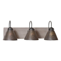 Irvins Country Tinware 3 Light Crestwood Vanity Light in Earl Gray - £253.19 GBP