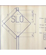 1979 Railroad Bangor Aroostook Slow Speed Sign Blueprint K25 Trains DWDD12 - $168.74