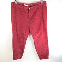 Anthropologie Pilcro High Rise Denim Legging Skinny Jeans Burnout Floral Red 22W - £45.32 GBP