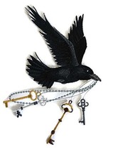 BeyondVision Custom and Unique Happy Halloween [ Flying Raven with Skeleton Keys - £22.97 GBP