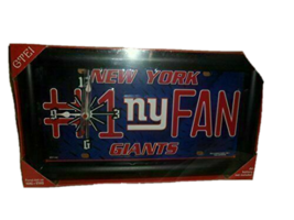 GTEI Sport Fans License Plate Quarts Wall Clock New York Giants - £31.96 GBP