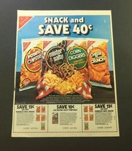 VTG 1982 Nabisco Potato Chips Snack Bag &amp; Mister Salty Pretzels Print Ad Coupon - $18.95