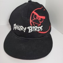 Angry Birds Hat Black Baseball Cap Snap Back Red White Logo 100% Cotton - £7.94 GBP