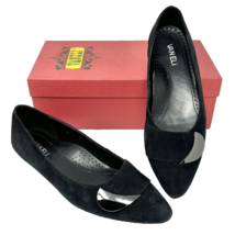 Vaneli Women&#39;s Gent Black Suede Flat 8 Slim - £22.35 GBP