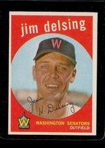 Vintage Baseball Trading Card Topps 1959 #386 Jim Delsing Washington Senators Wb - £9.83 GBP
