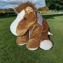 Vtg Mary Meyer Flip Flops Horse Plush Stuffed Animal Pony Floppy Brown 1999 12&quot; - $9.53