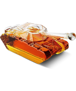  Military Tank Whiskey Glass Decanter Army Gift Bourbon Scotch Wine - £47.41 GBP