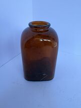 Antique Brown Amber 4 Dot Glass SNUFF Bottle 4&quot; Tall - EMPTY Ph190 - $318.42 MXN