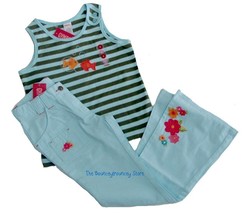 Nwt Gymboree Tropical Garden Flower Pants Fish Top Sz 8 - $24.99