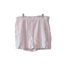 Abound Paperbag Shorts Ivory Coral Nancy Stripe Women Size Medium Pockets - $18.81