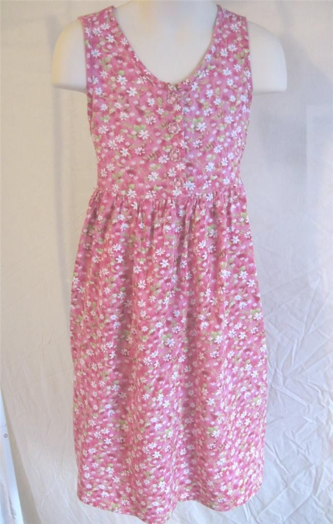 My Michelle Print  Dress Jumper Girl's Size 6  Dark Pink  Rayon Knee Length Sash - £7.69 GBP