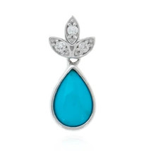 Jewelry of Venus fire Sleeping Beauty turquoise silver pendant - £616.42 GBP